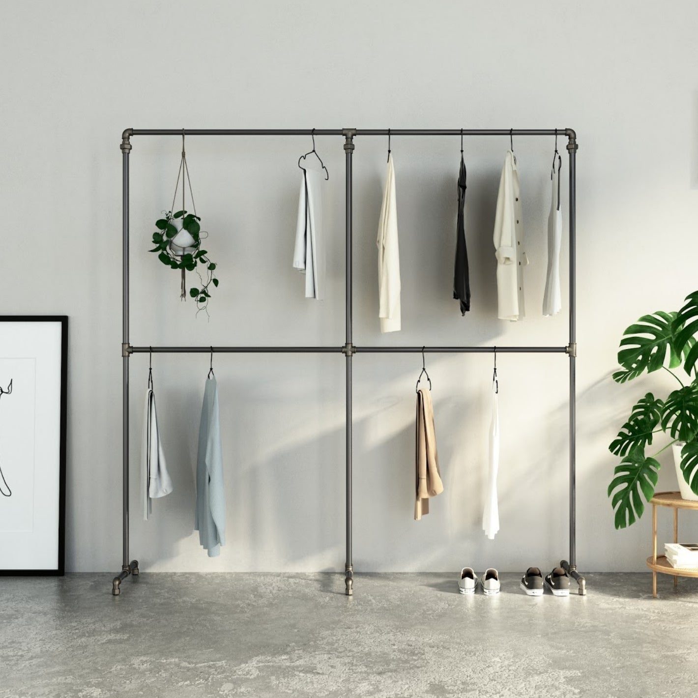 DOUBLE Type 1 - clothes rail system with 2 rows – liebwut