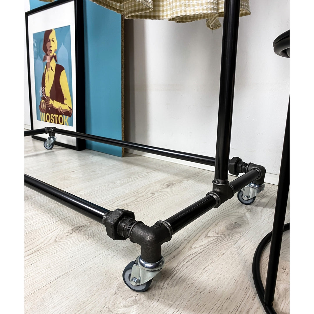 Simple Trending Kleiderständer Industriequalität – 177,8 Cm Lang, Rollbar, Trägt Bis 272 Kg, Chrom