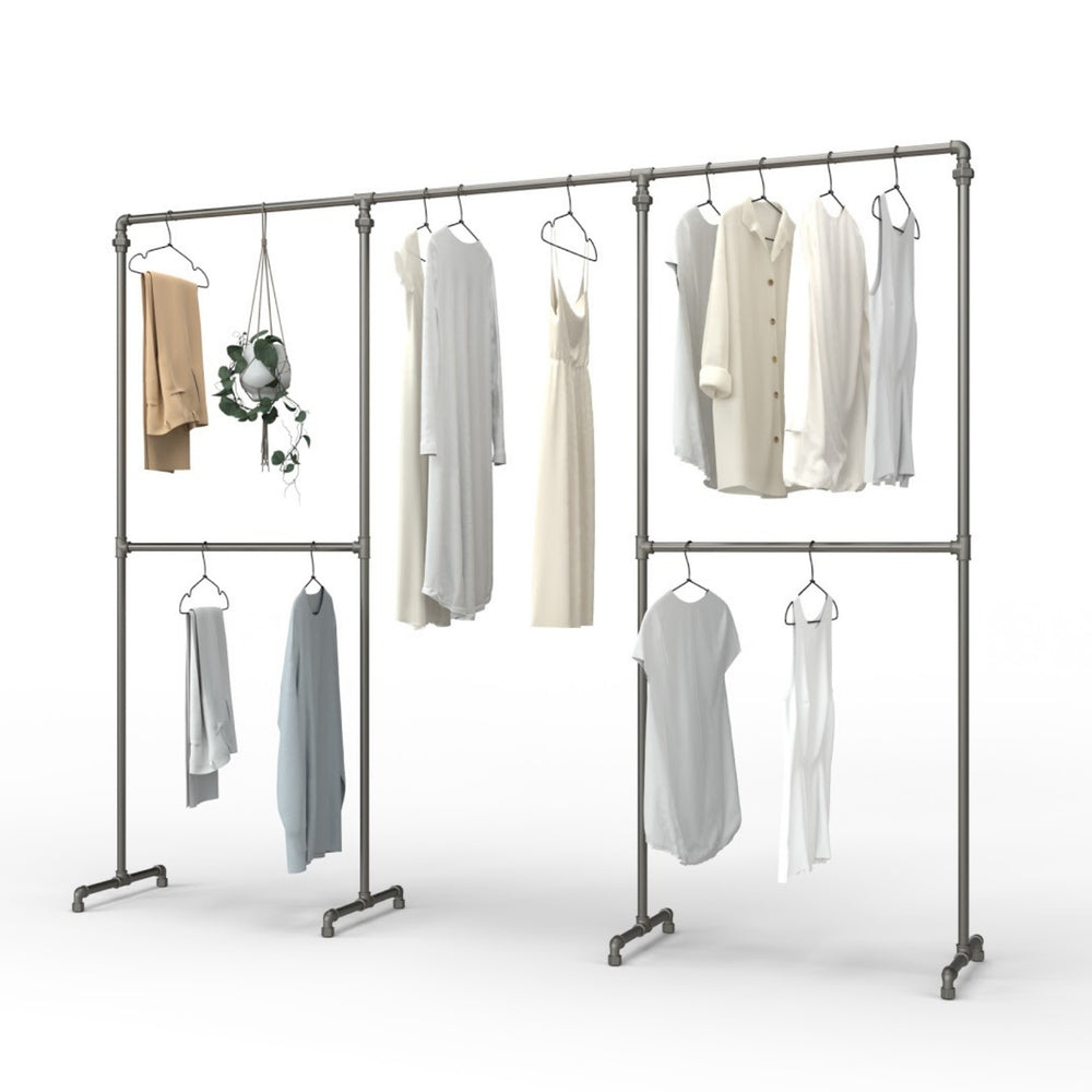 liebwut.com | Clothes racks and shelves in urban industrial design